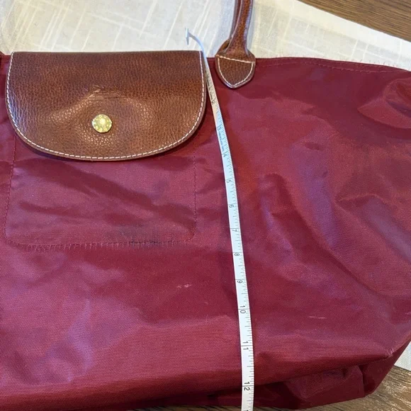 Longchamp le Pliage Burgundy Tote Bag Large - Picture 10 of 13